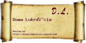 Doma Lukrécia névjegykártya